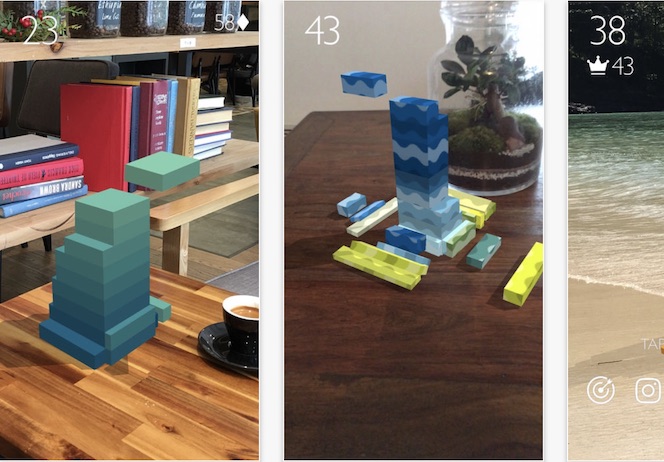 Présentation du jeu Stack AR en réalité augmentée sur iOS Présentation du jeu Stack AR en réalité augmentée sur iOS