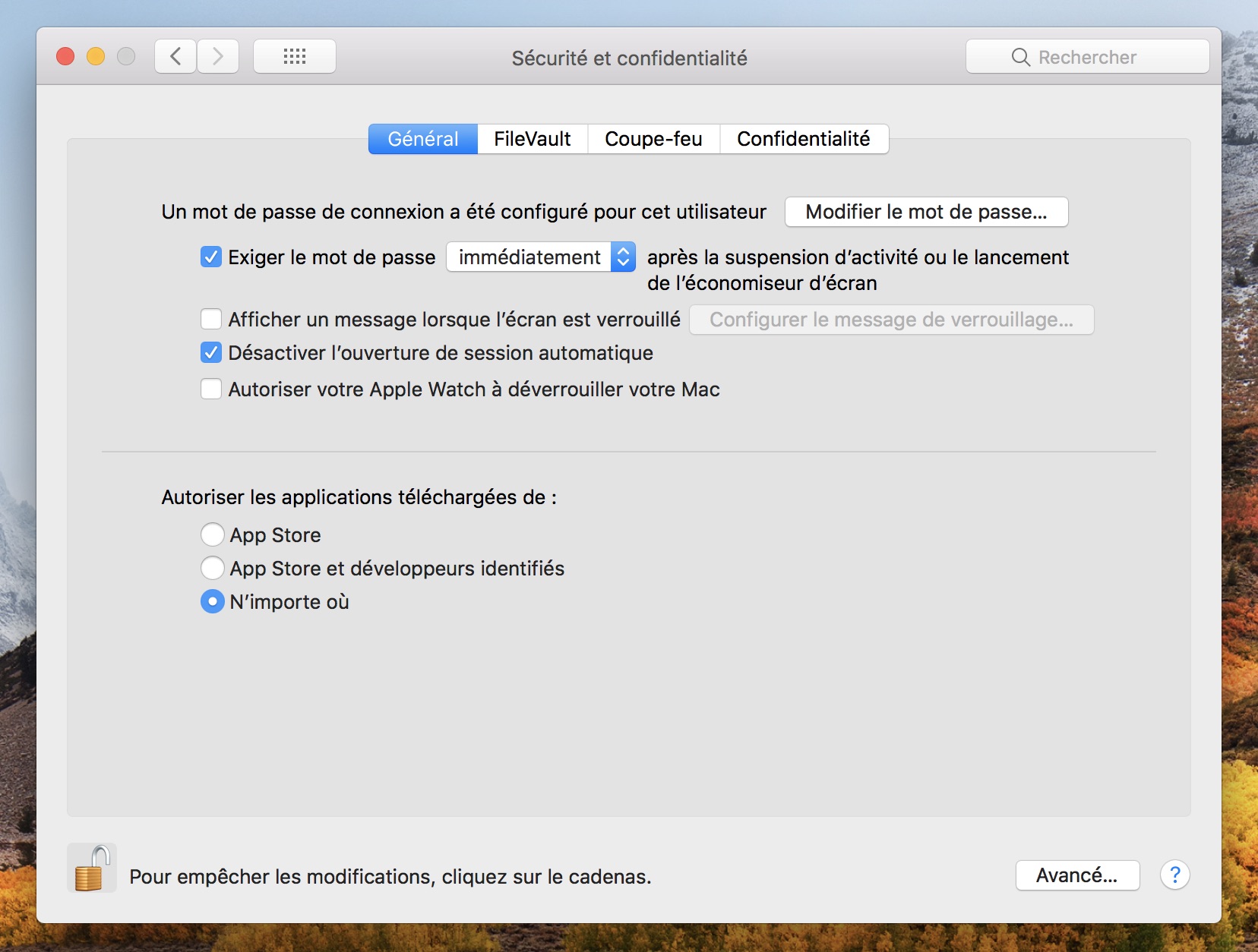 Réactiver le réglage permettant l’exécution des applications provenant de « n’importe où » sur macOS Sierra et plus récent Réactiver le réglage permettant l’exécution des applications provenant de « n’importe où » sur macOS Sierra et plus récent