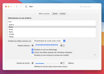 macOS Big Sur propose de restaurer ou d’enlever le son au démarrage des Mac