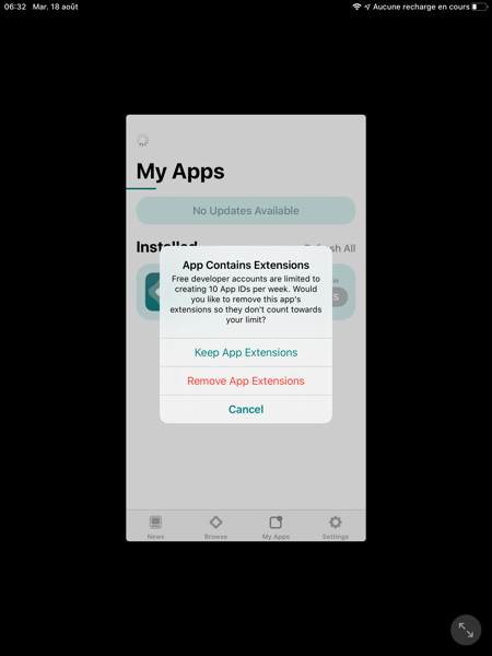Altstore remove apps extensions
