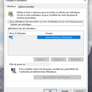 Ouvrir automatiquement une session utilisateur au démarrage de Windows 10 2004 et supérieur