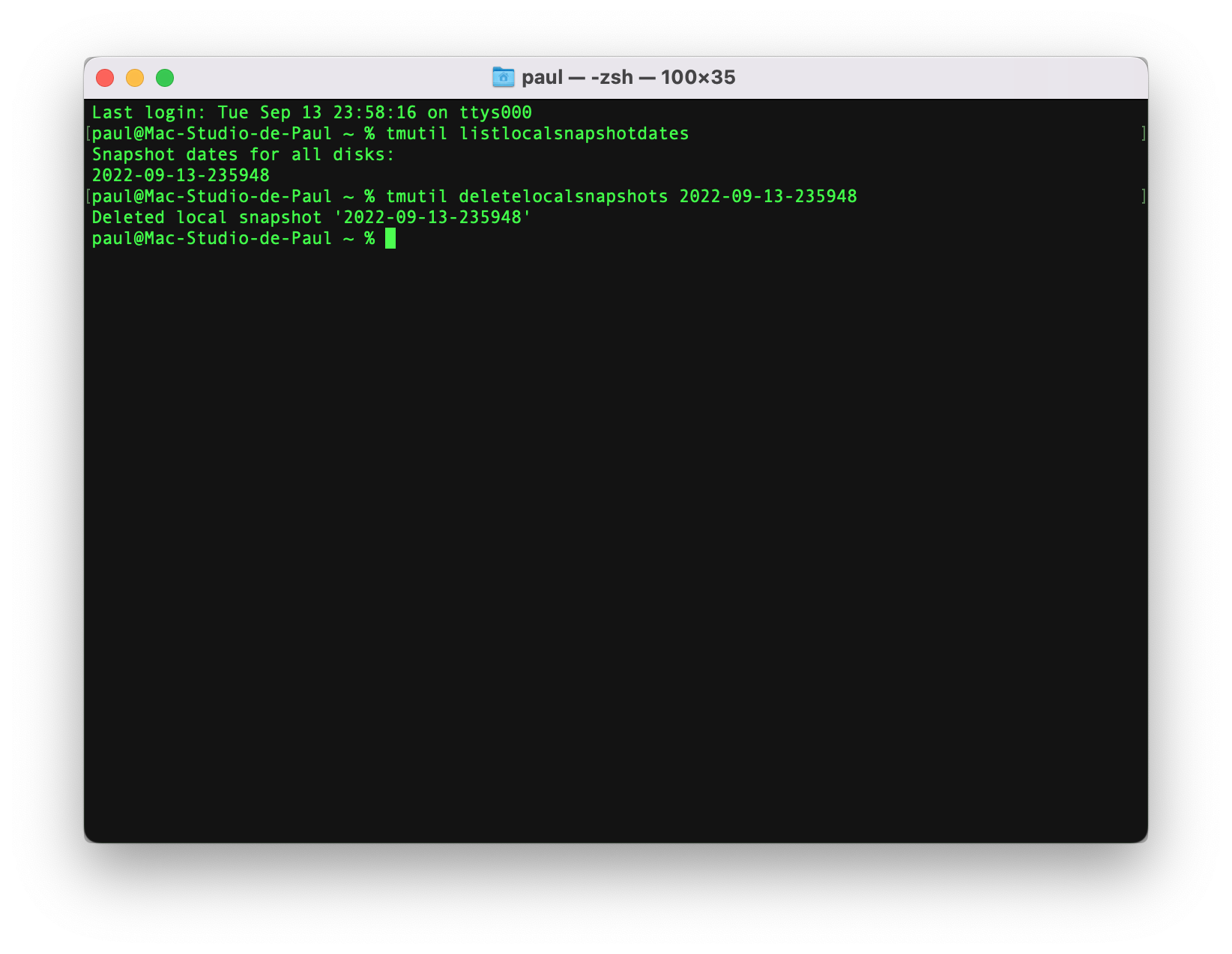 [macOS] Purger les snapshots Time Machine pour récupérer de l’espace